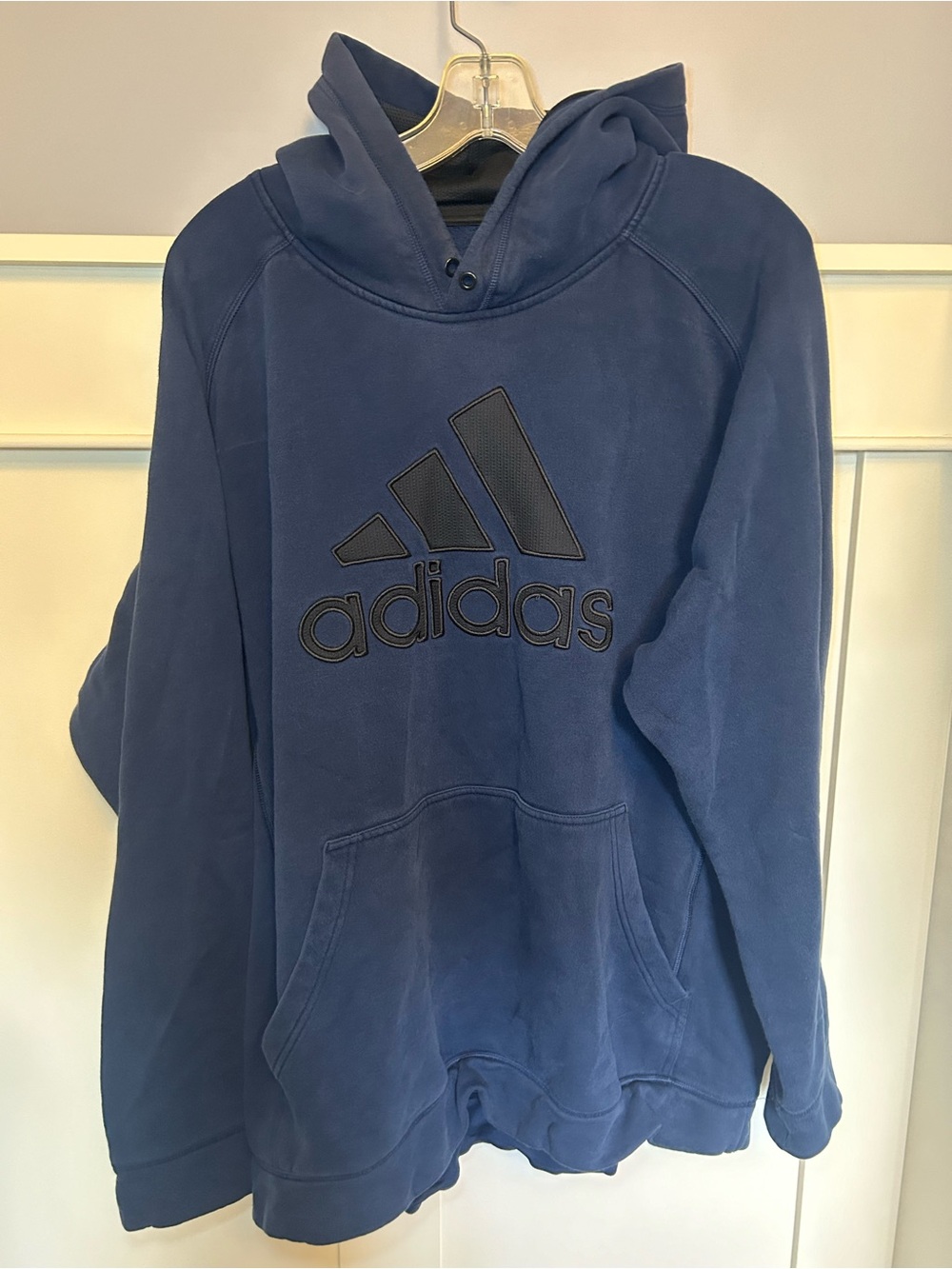 Vintage Adidas logo patch pullover hoodie